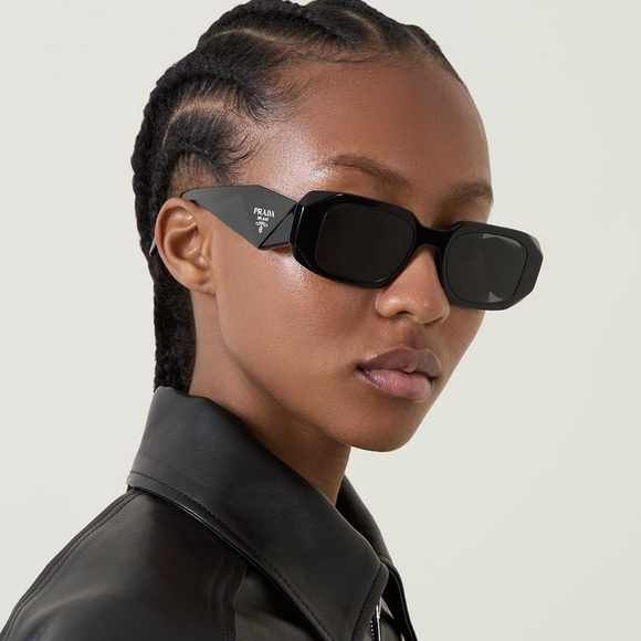 NEW PRADA PR17WS BLACK SUNGLASSES PRADA PR 17WS 1AB5S0 NEW PRADA SYMBOLE - Picture 1 of 14